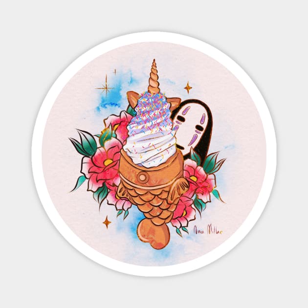 Taiyaki Ice Cream Magnet by Nina A. Milke